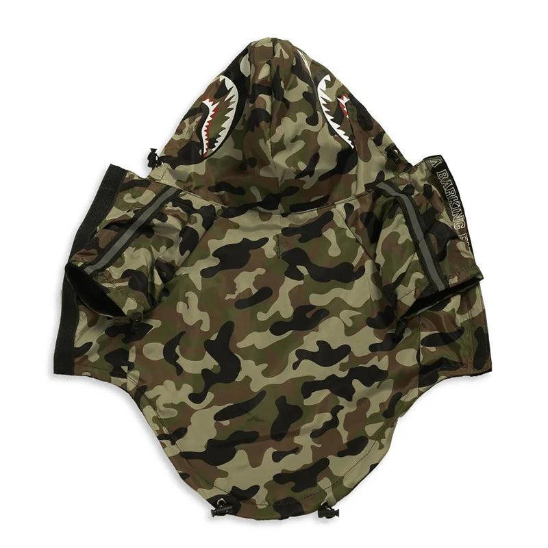 Whisker cove waterproof pet jacket in camo