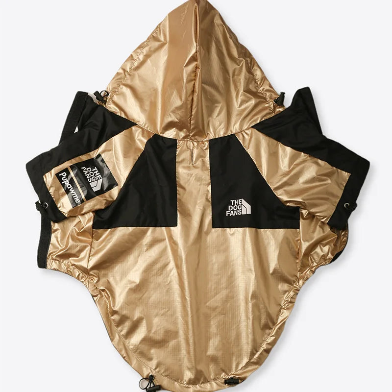 Whisker cove waterproof pet jacket in gold